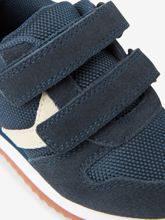 Navy Standard Fit (F) Double Strap Trainers