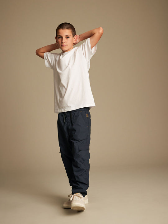 Navy Lined Cargo Trousers (3-16yrs)