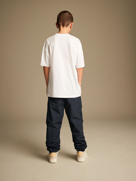 Navy Lined Cargo Trousers (3-16yrs)