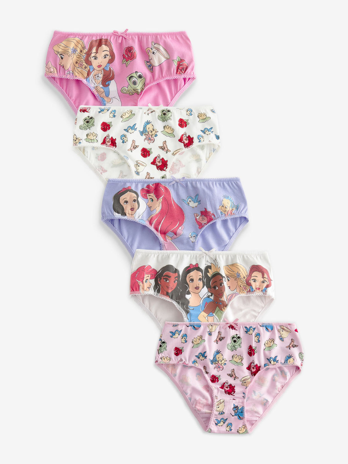 Pink Disney Princesses Briefs 5 Pack (1.5-10yrs)