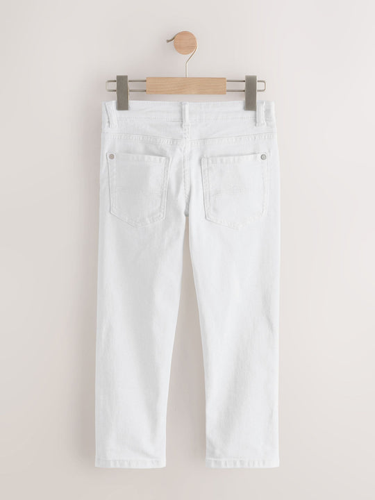 White Regular Fit Stretch Jeans (3-17yrs)