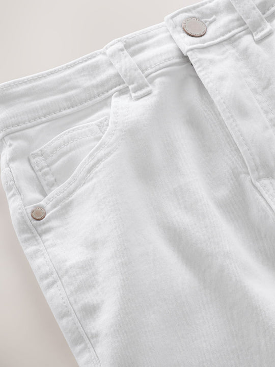 White Regular Fit Stretch Jeans (3-17yrs)