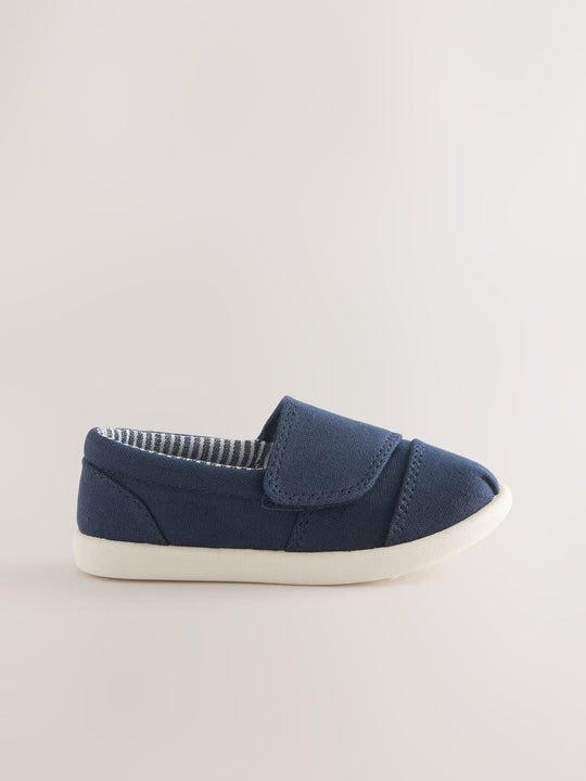 Navy Blue Touch Fastening Espadrille Shoes