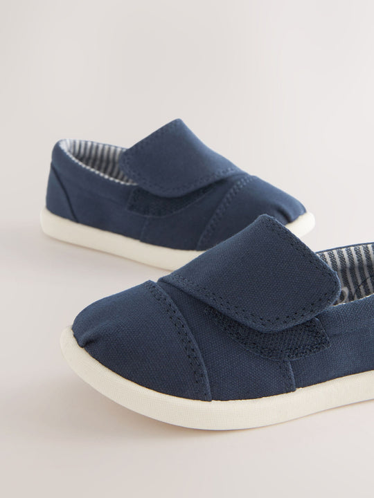 Navy Blue Touch Fastening Espadrille Shoes