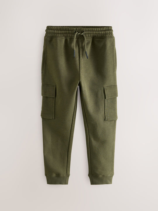 Black/Green Slim Fit Cargo Joggers 2 Pack (3-16yrs)