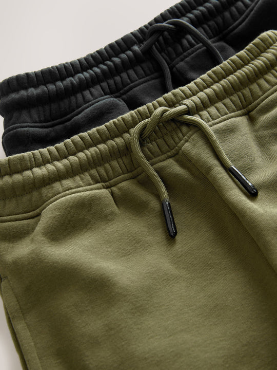 Black/Green Slim Fit Cargo Joggers 2 Pack (3-16yrs)