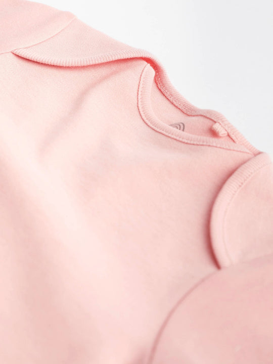 Pink/White 10 Pack Essential Short Sleeve Baby Bodysuits
