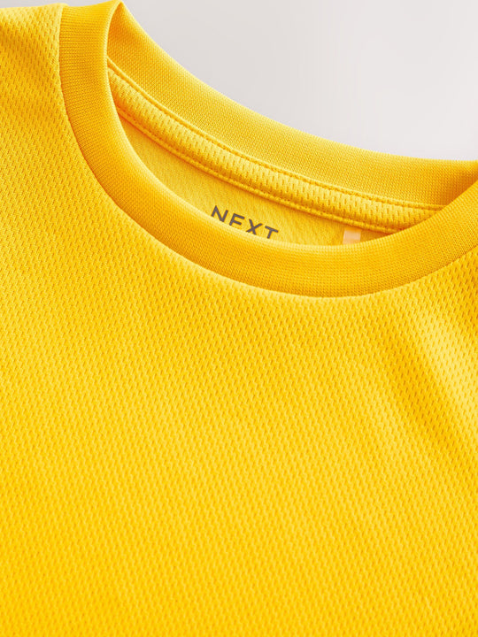 Yellow Single Sports T-Shirt (3-16yrs)