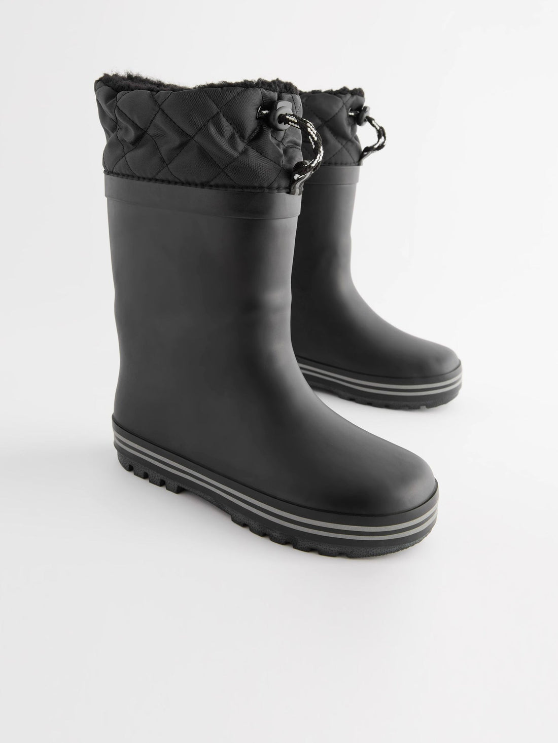 Mono Black Warm Lined Cuff Wellies