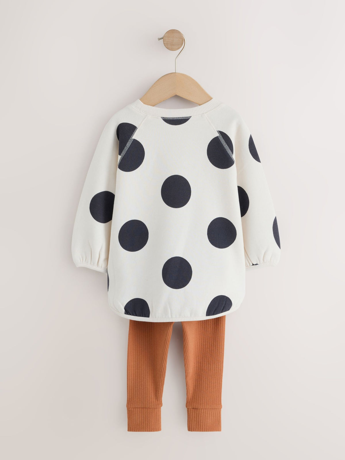 Cream Mono Spot Sweatshirt and Leggings Set (3mths-7yrs)