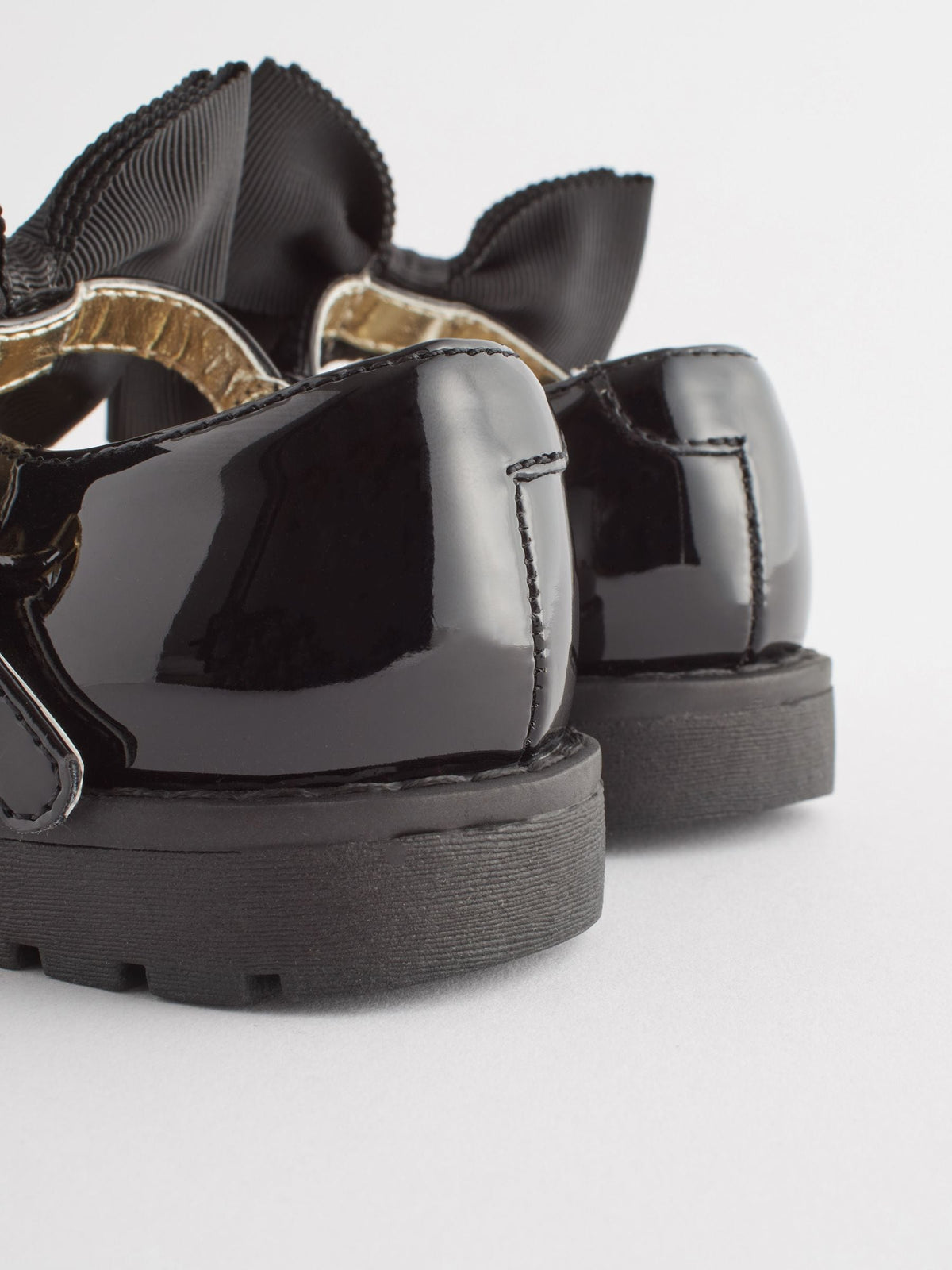 Black Standard Fit (F) Chunky Bow Mary Jane Shoes