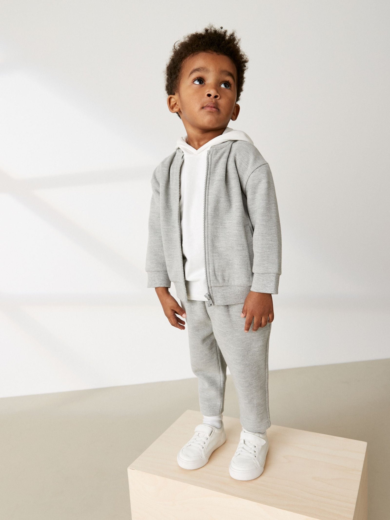 Pale Grey 100% Cotton Jersey Bomber and Joggers Set 3 Piece (immediate)