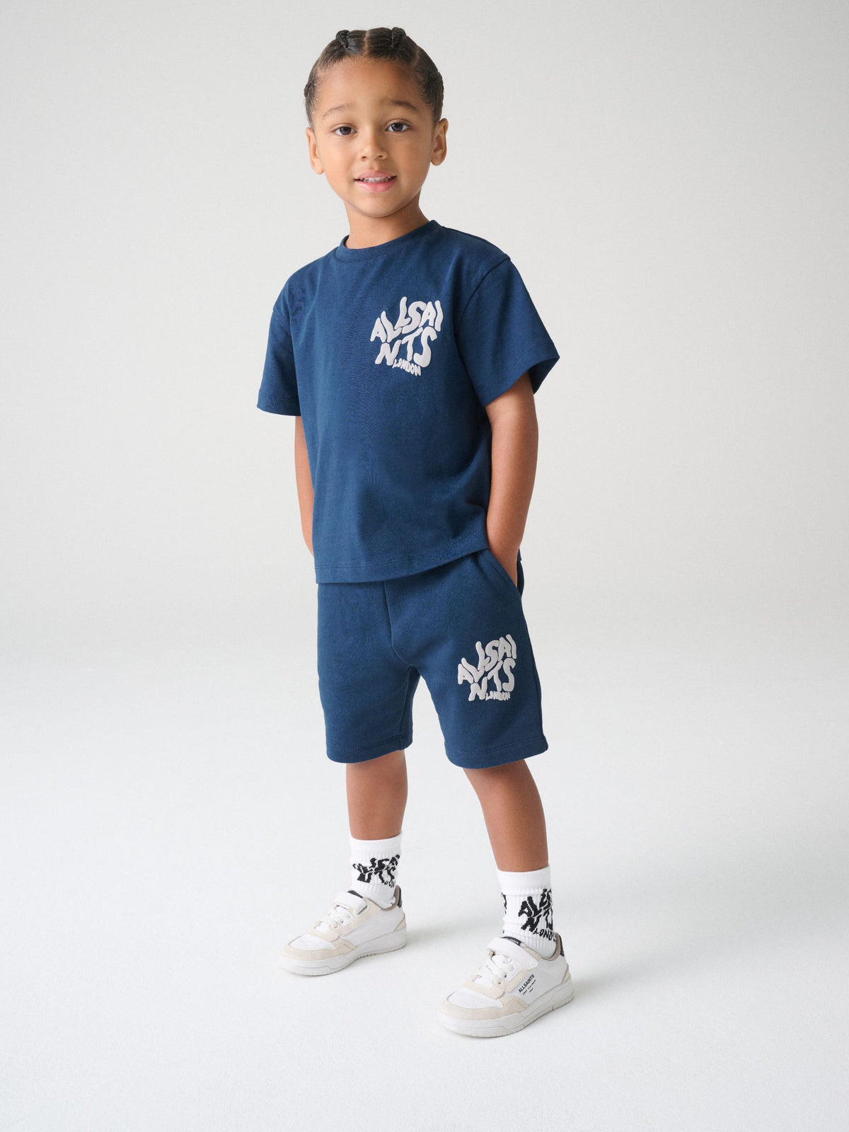 smALLSAINTS Navy Orlando T-Shirt and Shorts Younger Set