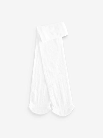 White 40 Denier Spot Tights