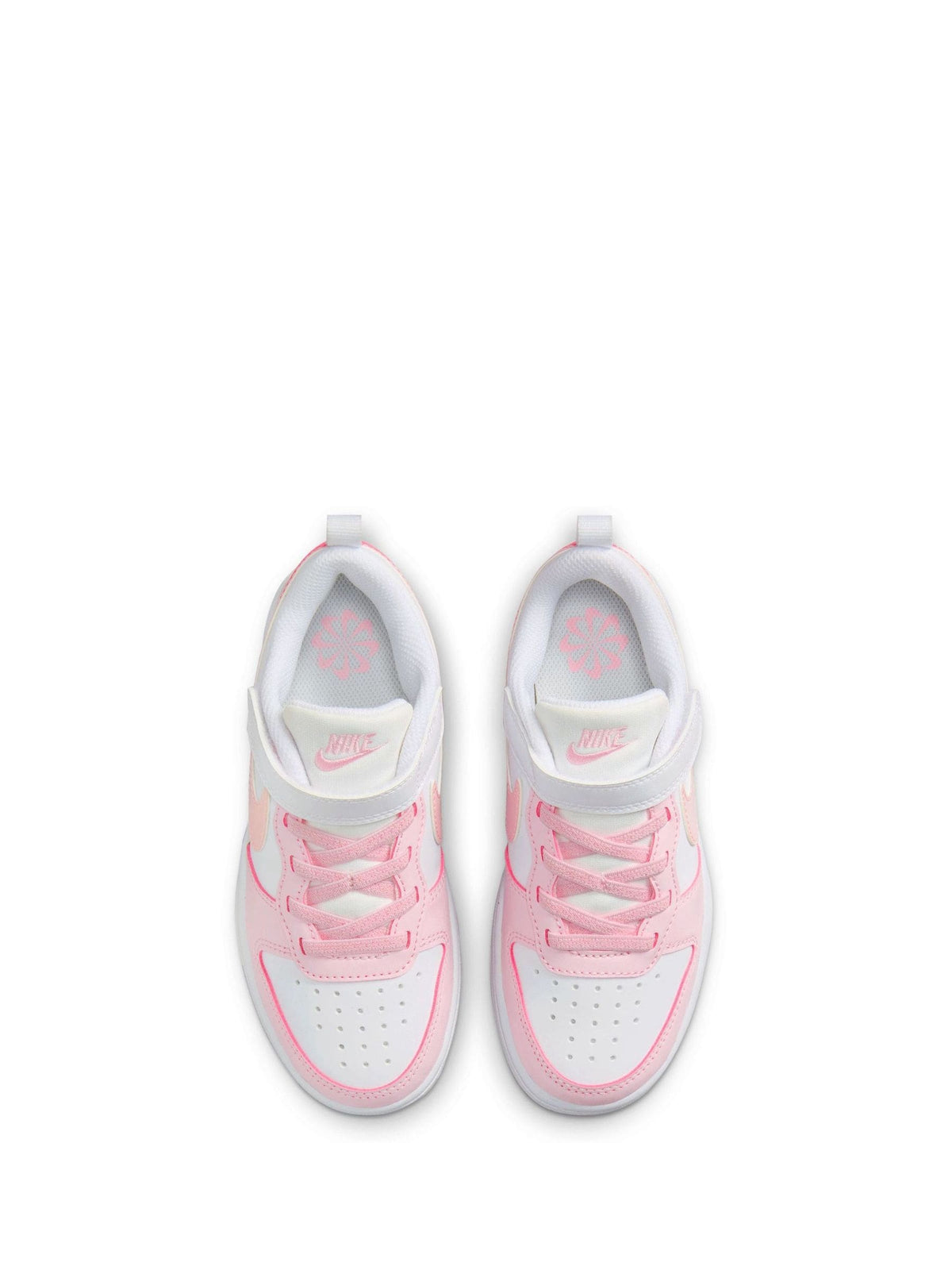 Nike White/Pink Junior Court Borough Low Recraft Trainers