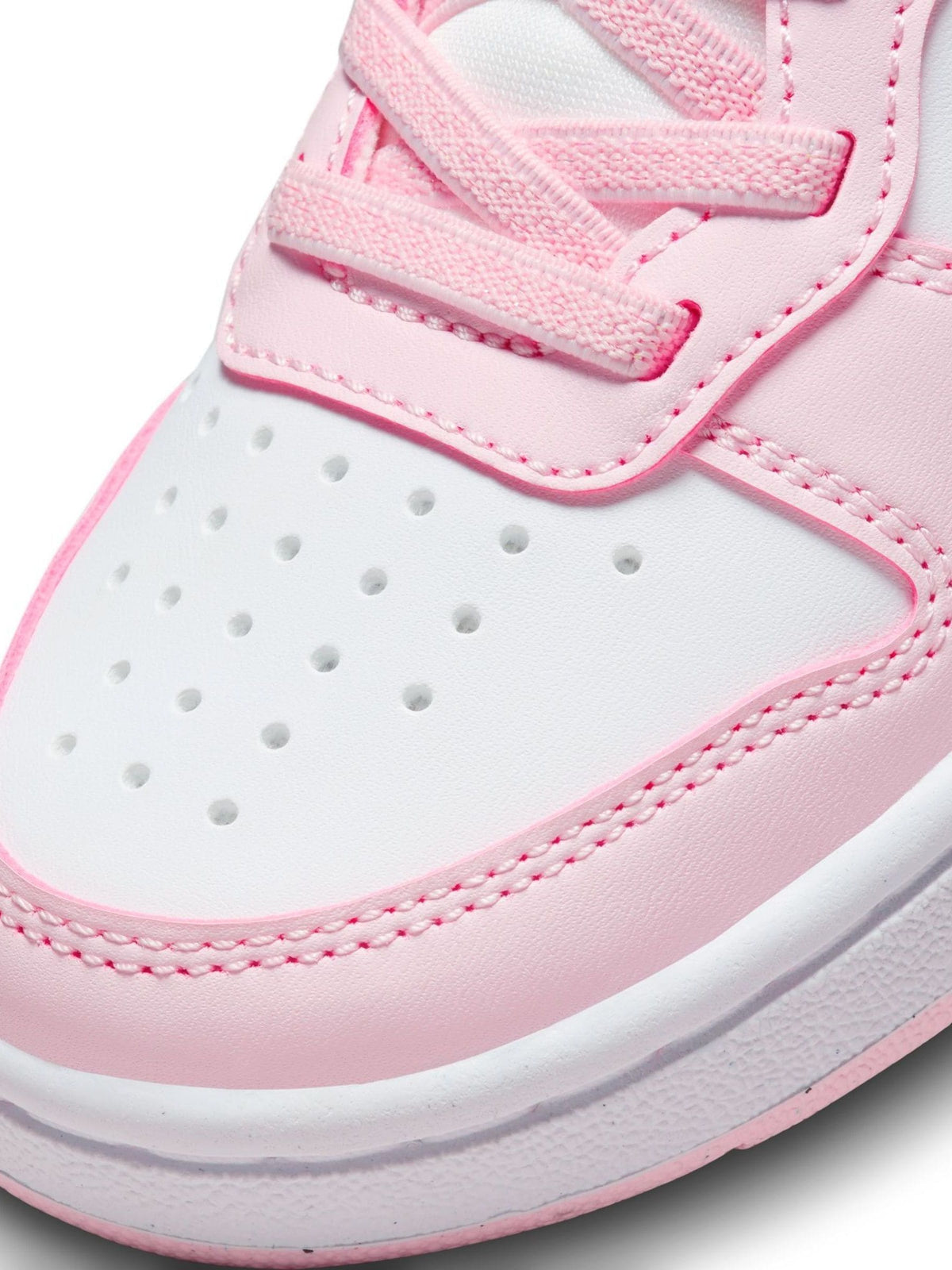 Nike White/Pink Junior Court Borough Low Recraft Trainers