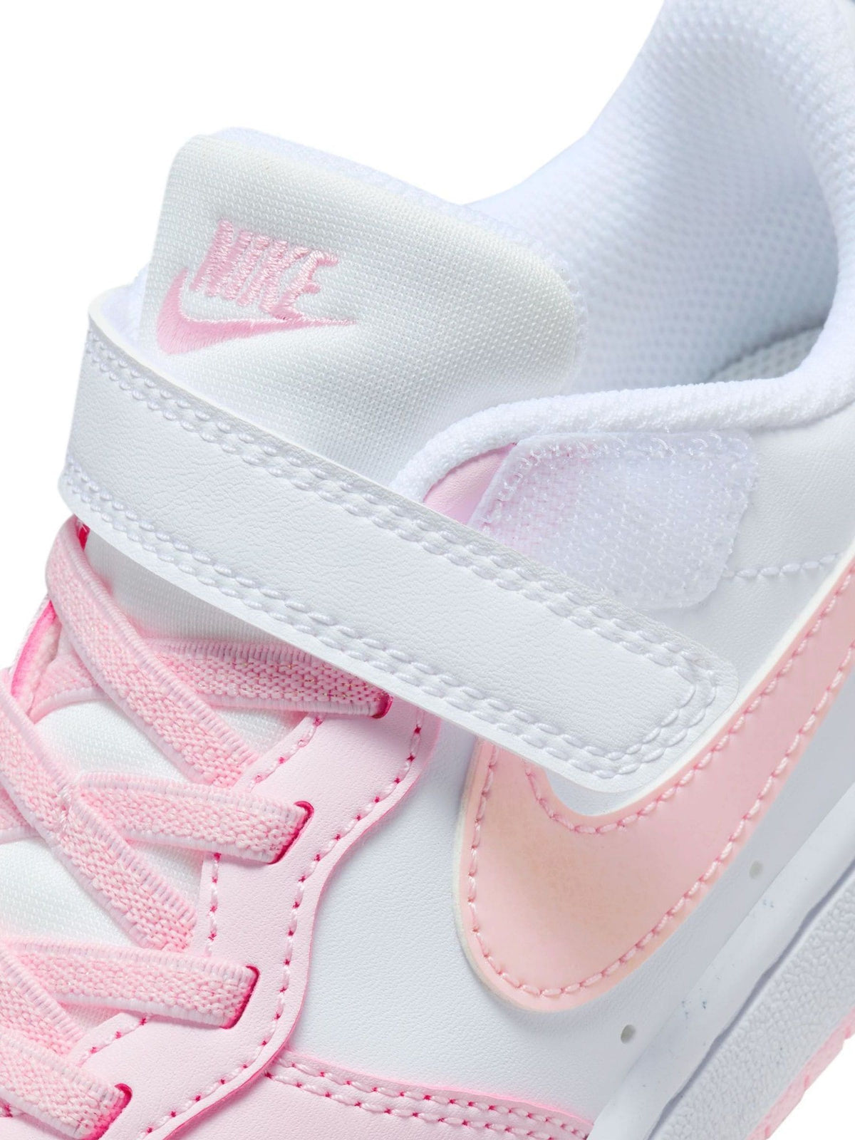 Nike White/Pink Junior Court Borough Low Recraft Trainers