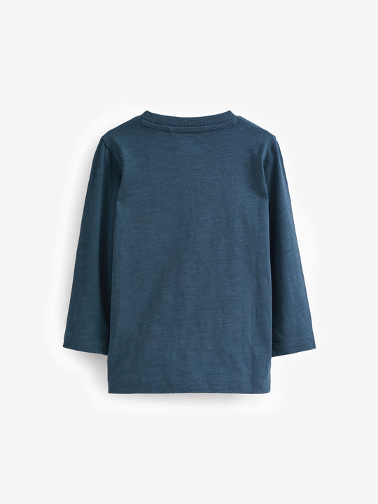 Blue/Navy Long Sleeve T-Shirts 5 Pack (3mths-7yrs)