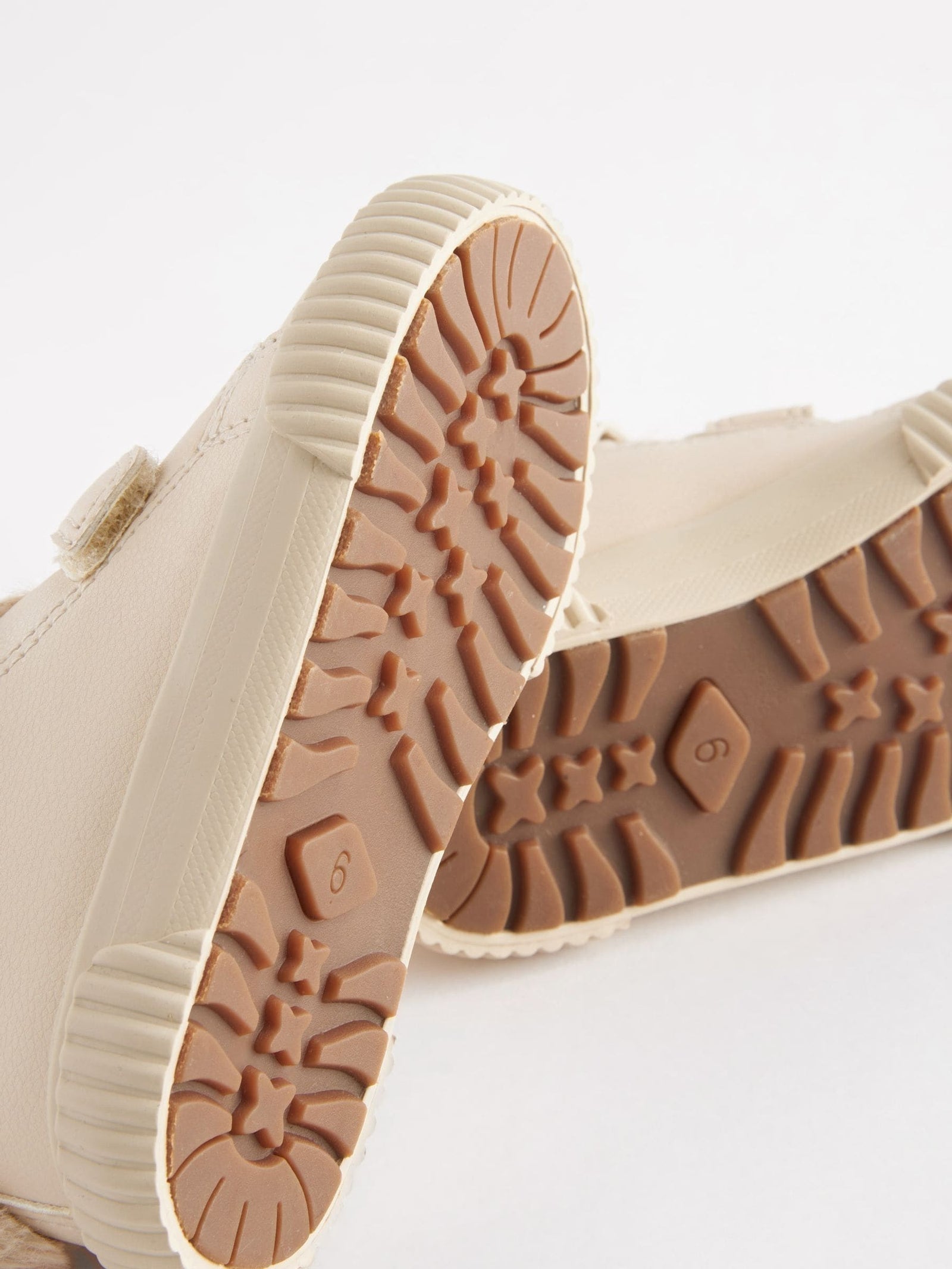 Bone White Bunny Wide Fit (G) Touch Fasten Strap High Top Trainers