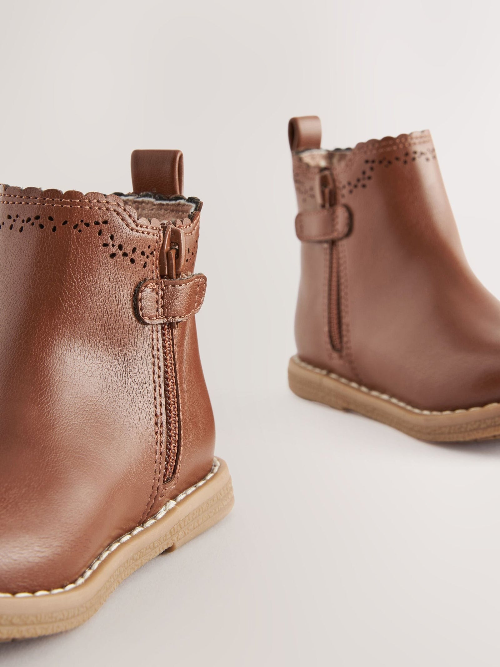 Tan Brown Wide Fit (G) Chelsea Ankle Boots