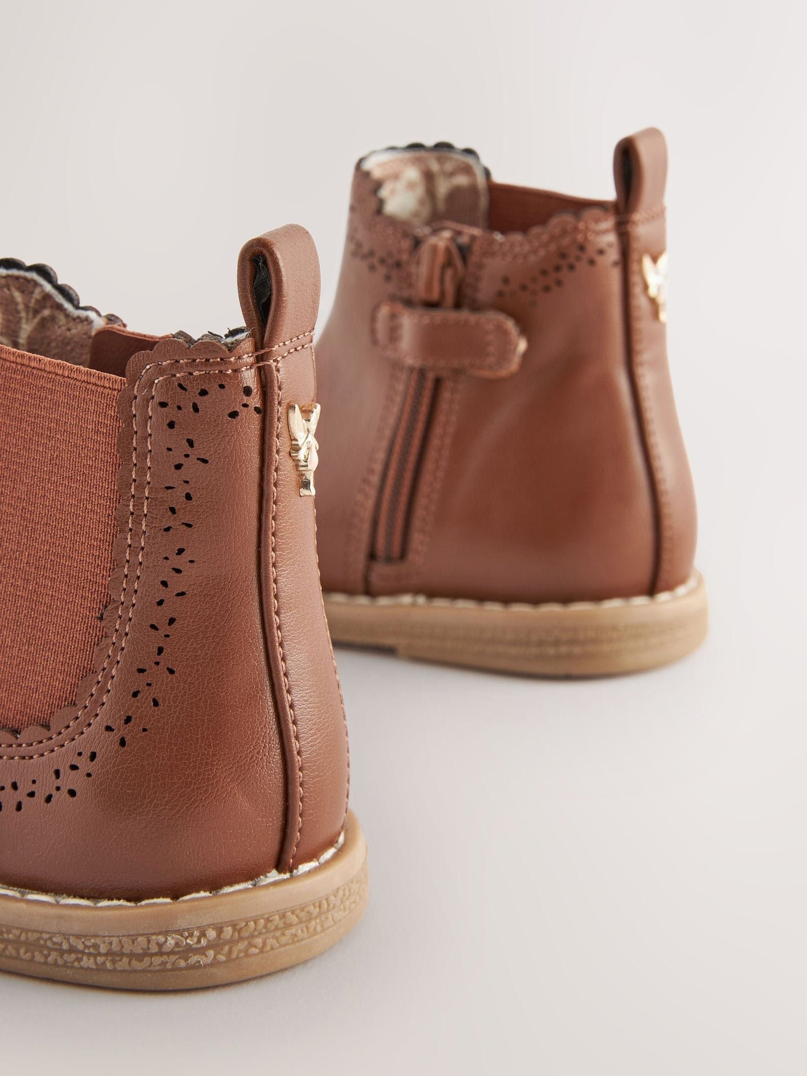 Tan Brown Wide Fit (G) Chelsea Ankle Boots