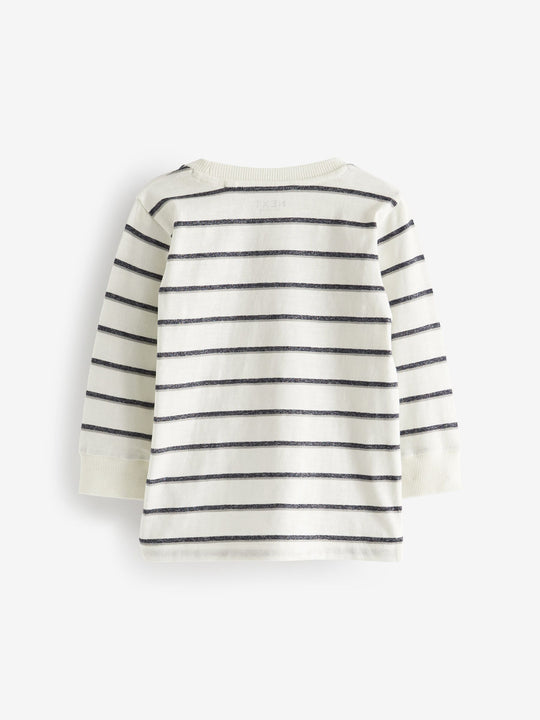 Black/White Plain Long Sleeve T-Shirts 5 Pack (3mths-7yrs)