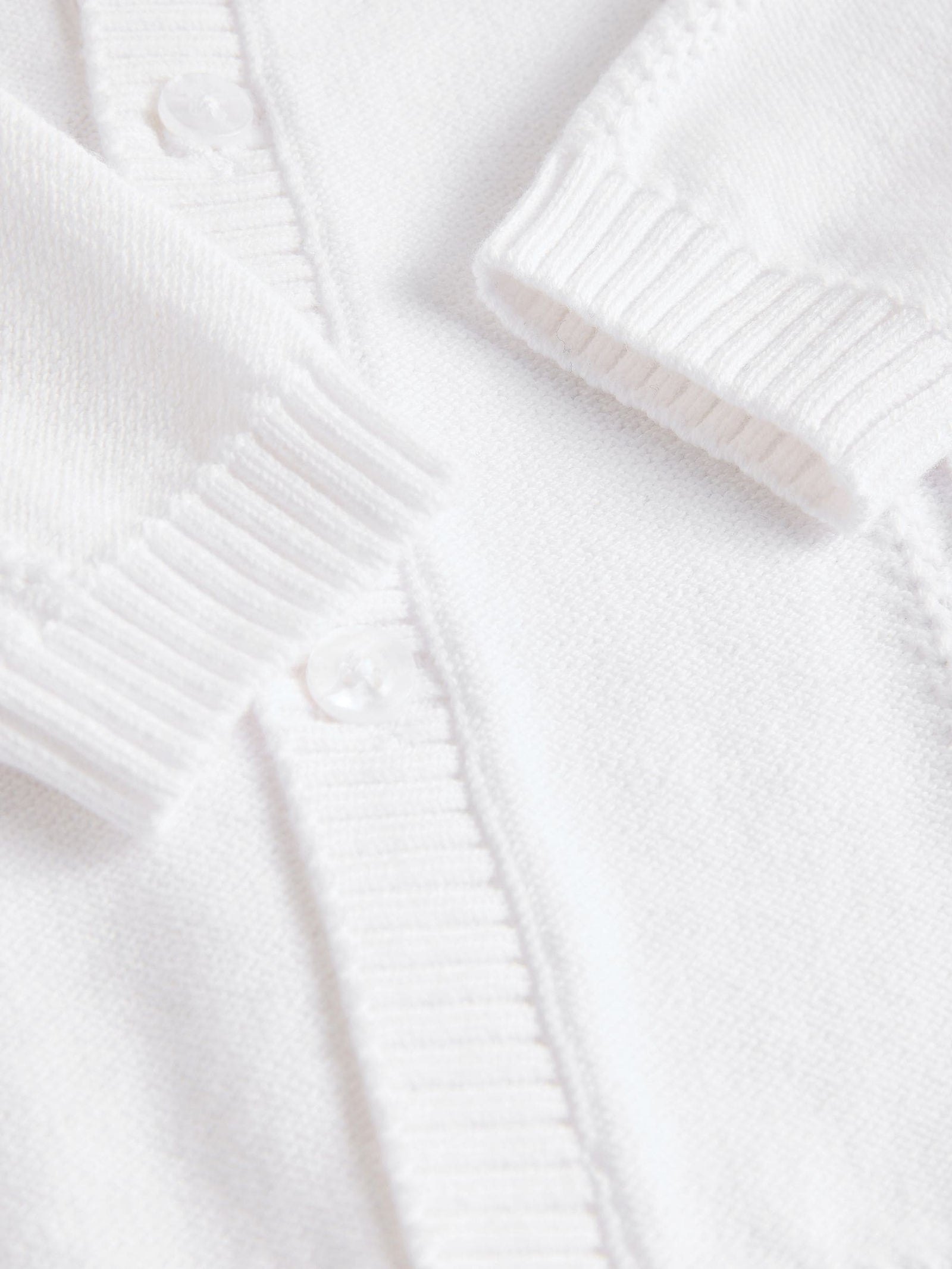 White Cable Knitted Baby Cardigan