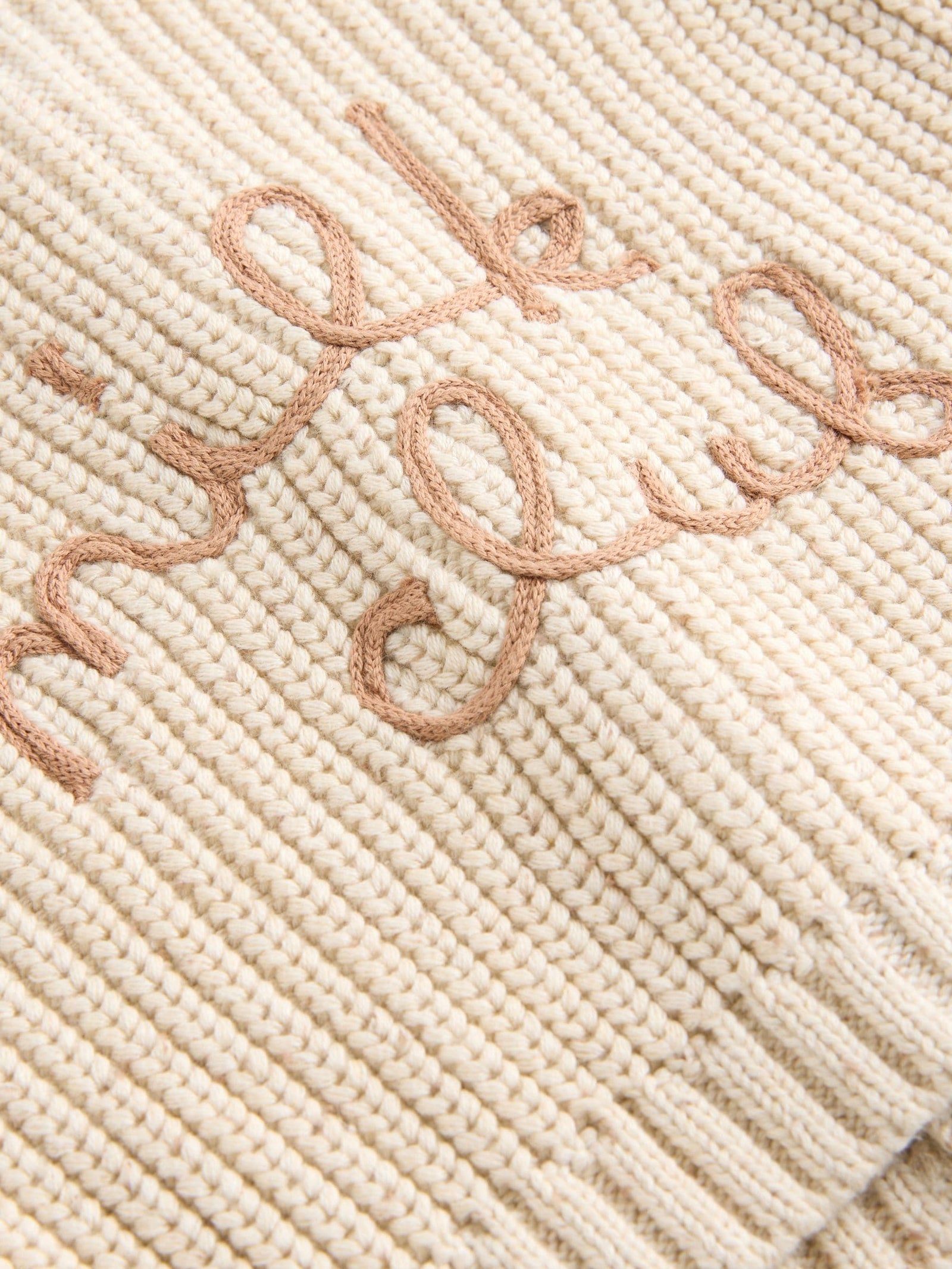 Neutral Milk Club Chunky Knitted Embroidered Baby Cardigan
