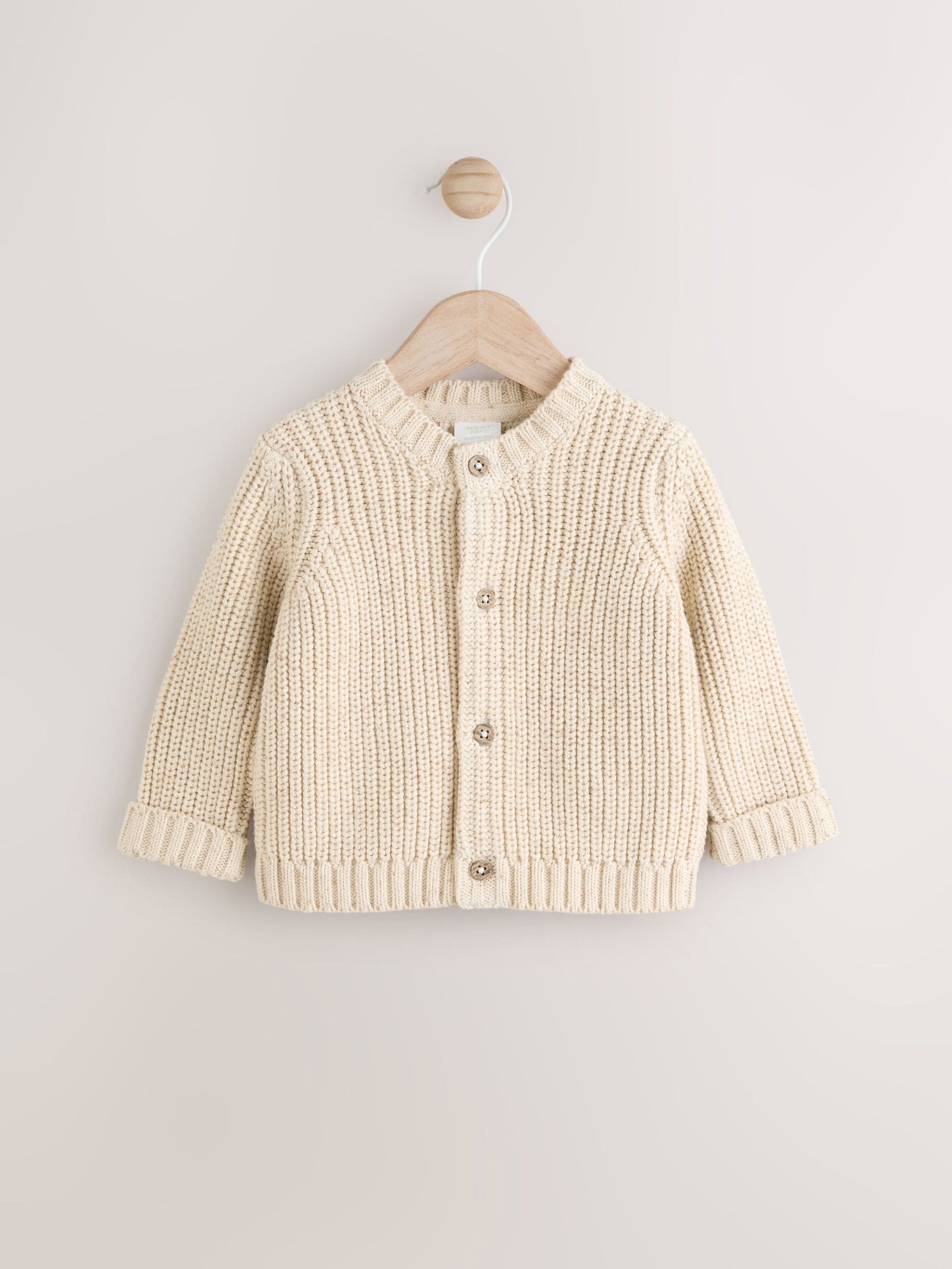 Neutral Milk Club Chunky Knitted Embroidered Baby Cardigan