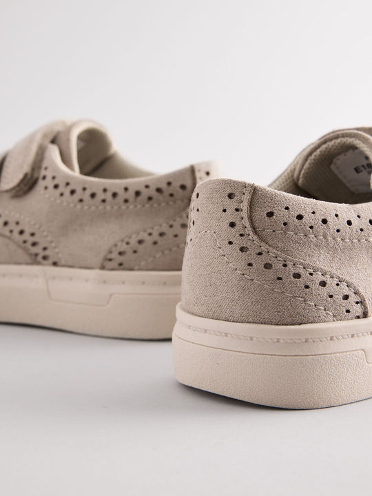 Neutral Standard Fit (F) Touch Fastening Brogue Shoes