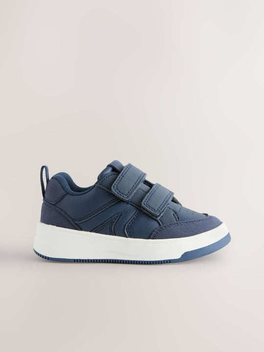 Navy Standard Fit (F) Touch Fastening Two Strap Trainers