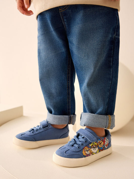 Blue Standard Fit (F) Paw Patrol Touch Fastening Elastic Lace Trainers