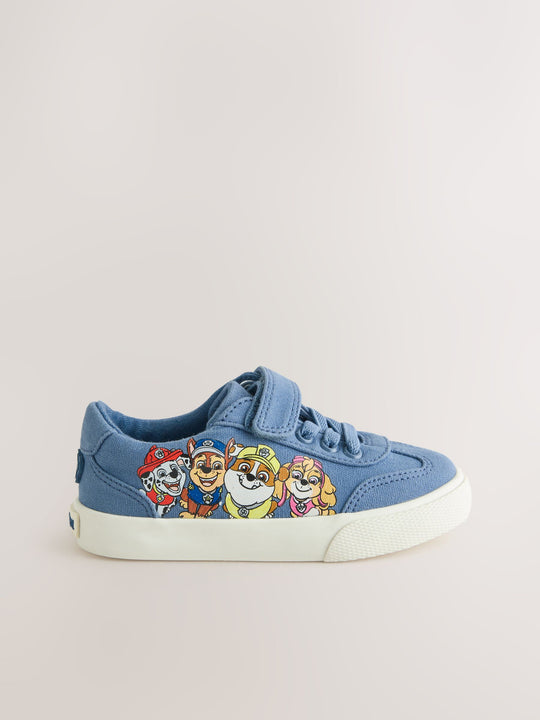 Blue Standard Fit (F) Paw Patrol Touch Fastening Elastic Lace Trainers