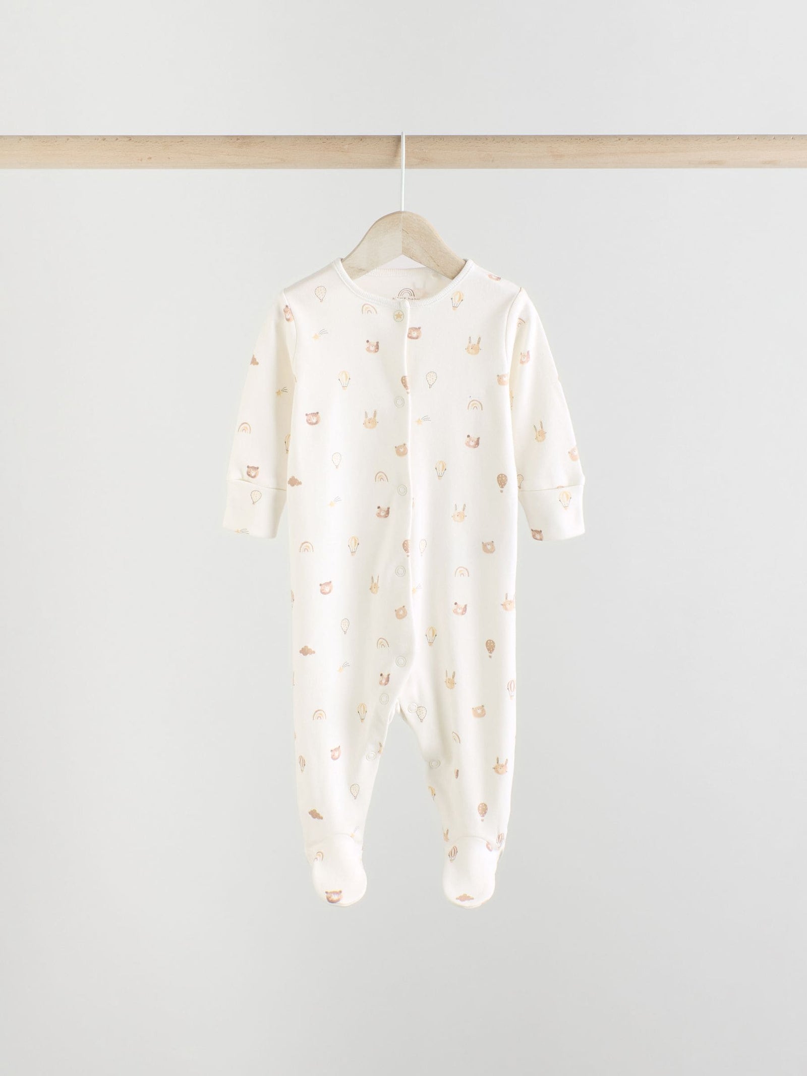 Neutral Bear Character Sleepsuits 5 Pack