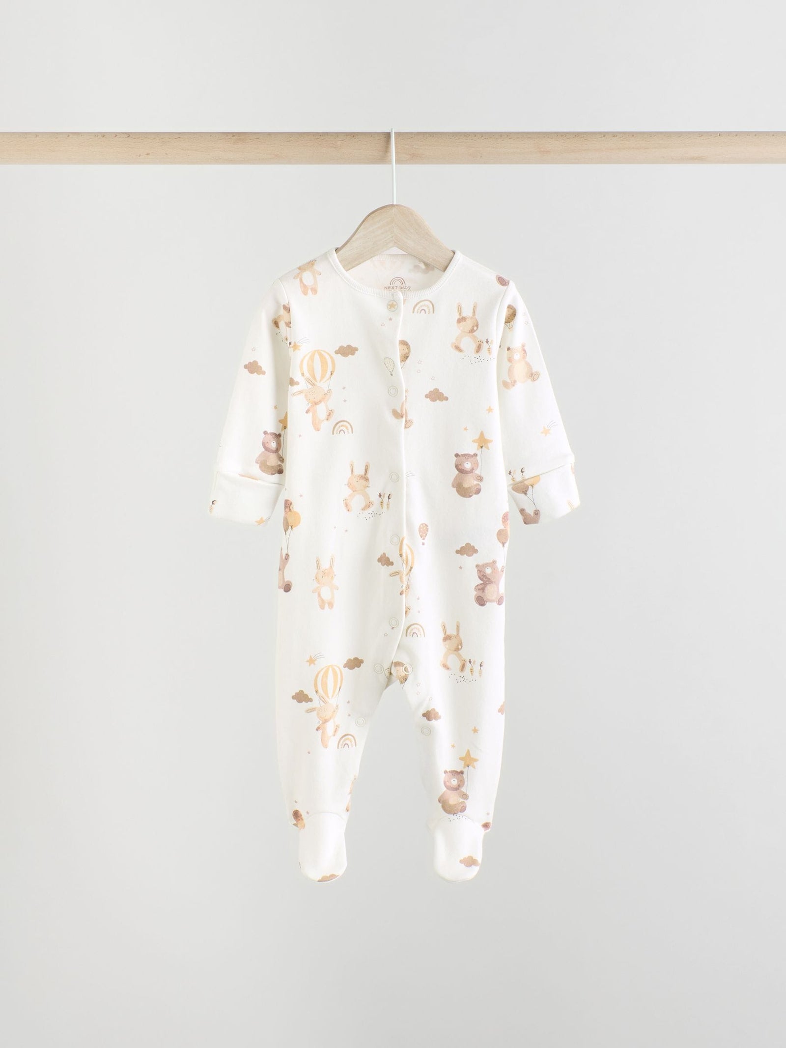 Neutral Bear Character Sleepsuits 5 Pack