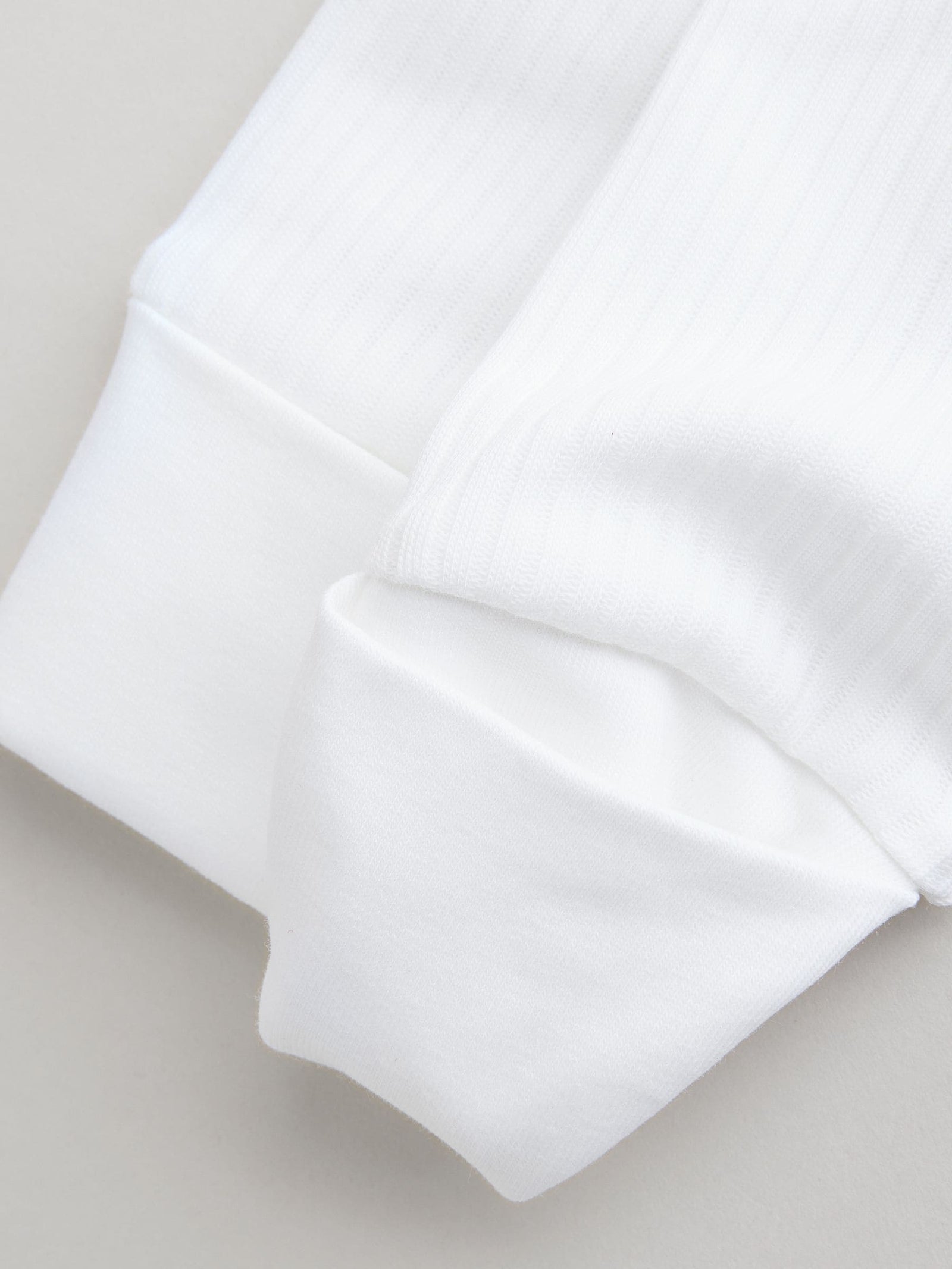 White 100% Cotton Two Way Zip Baby Footless Sleepsuits 3 Pack (0mths-2yrs)
