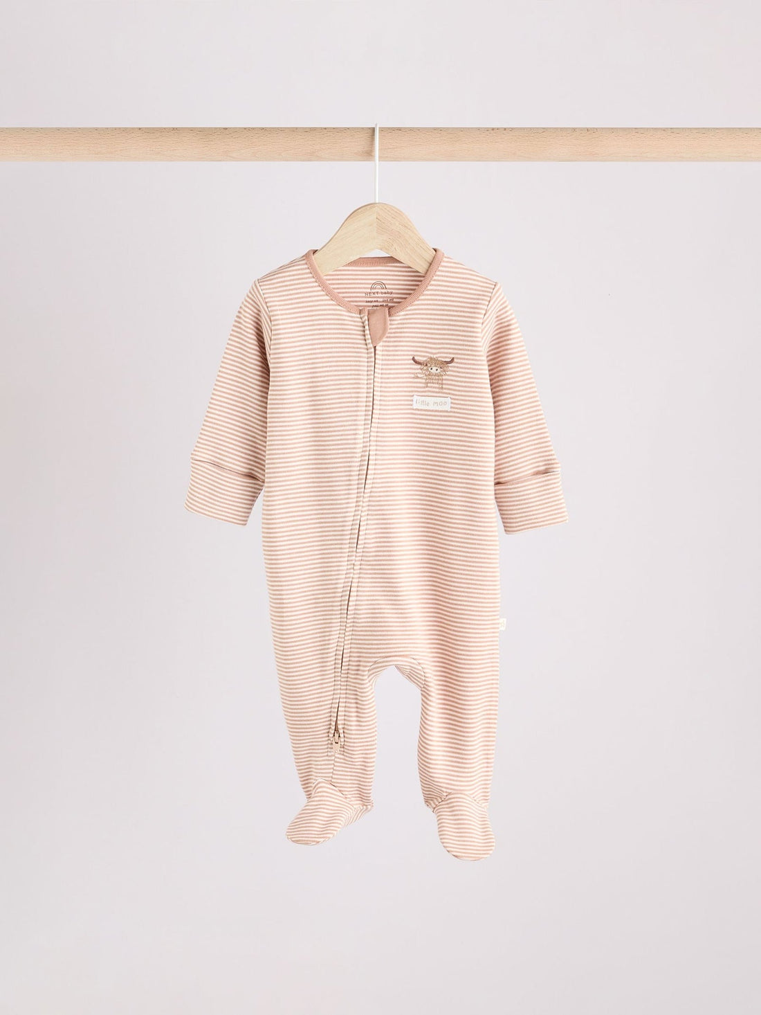 Neutral Hamish Baby 100% Cotton Sleepsuits 3 Pack (0mths-2yrs)