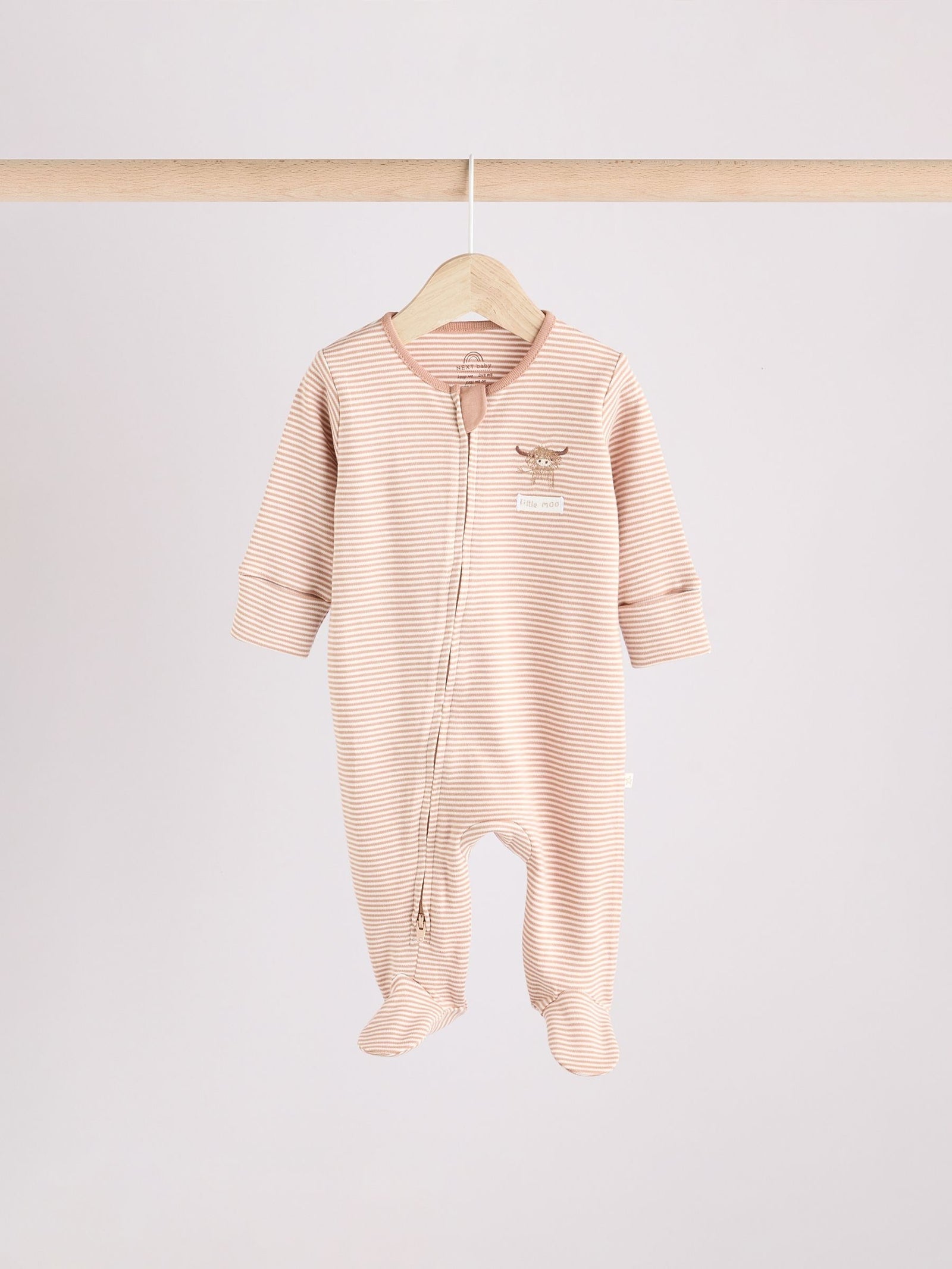 Neutral Hamish Baby 100% Cotton Sleepsuits 3 Pack (0mths-2yrs)
