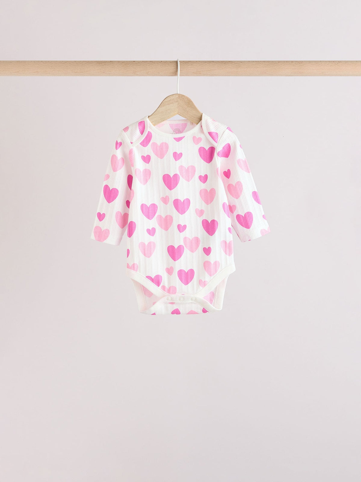 Pink Star 5 Pack Long Sleeve Baby Bodysuits