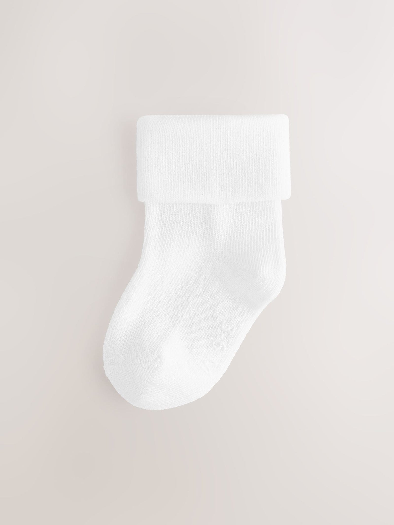 White Roll Top Baby Socks 10 Pack (0mths-2yrs)
