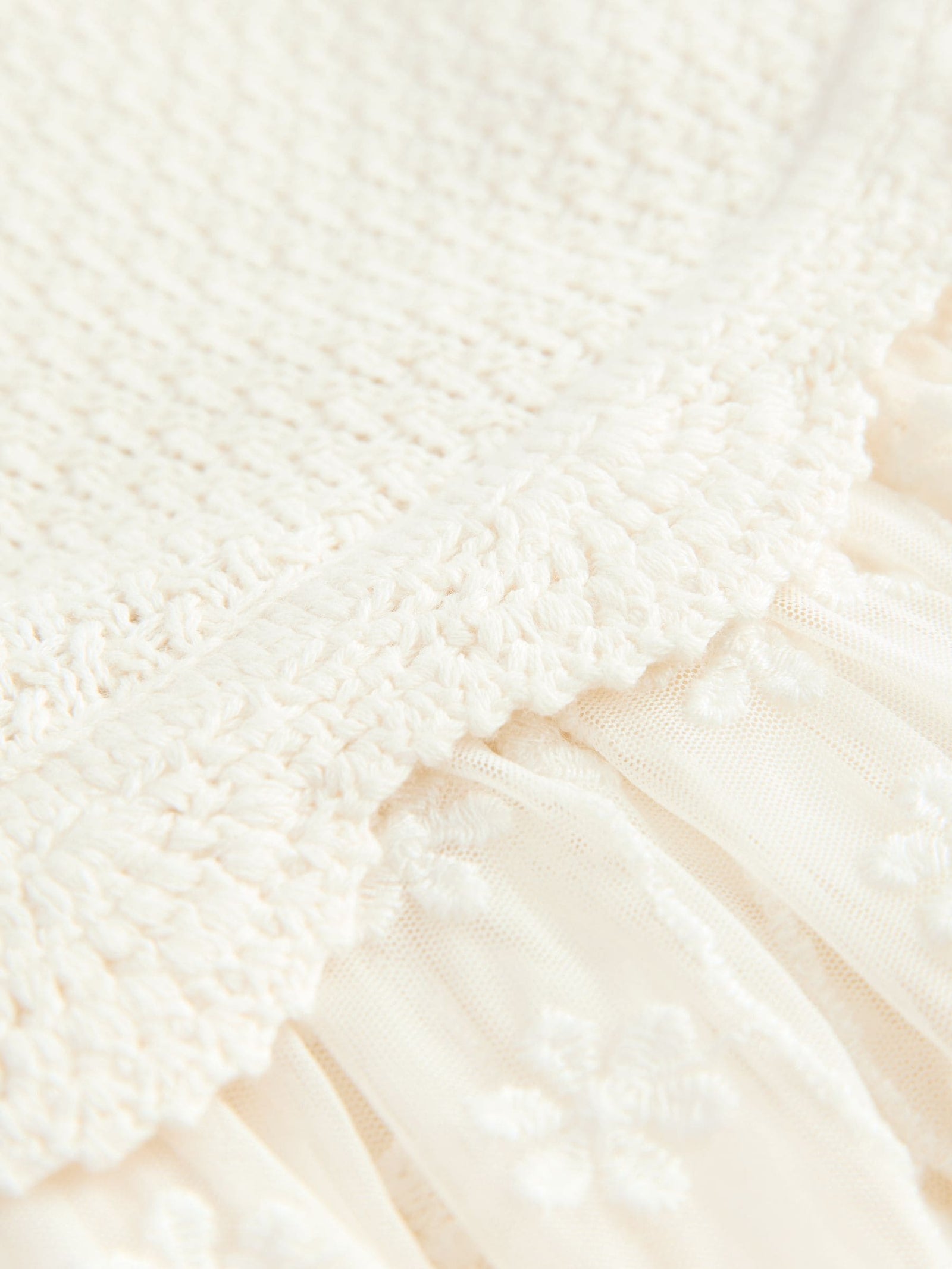 Ecru White Occasion Knit Dress (3mths-10yrs)