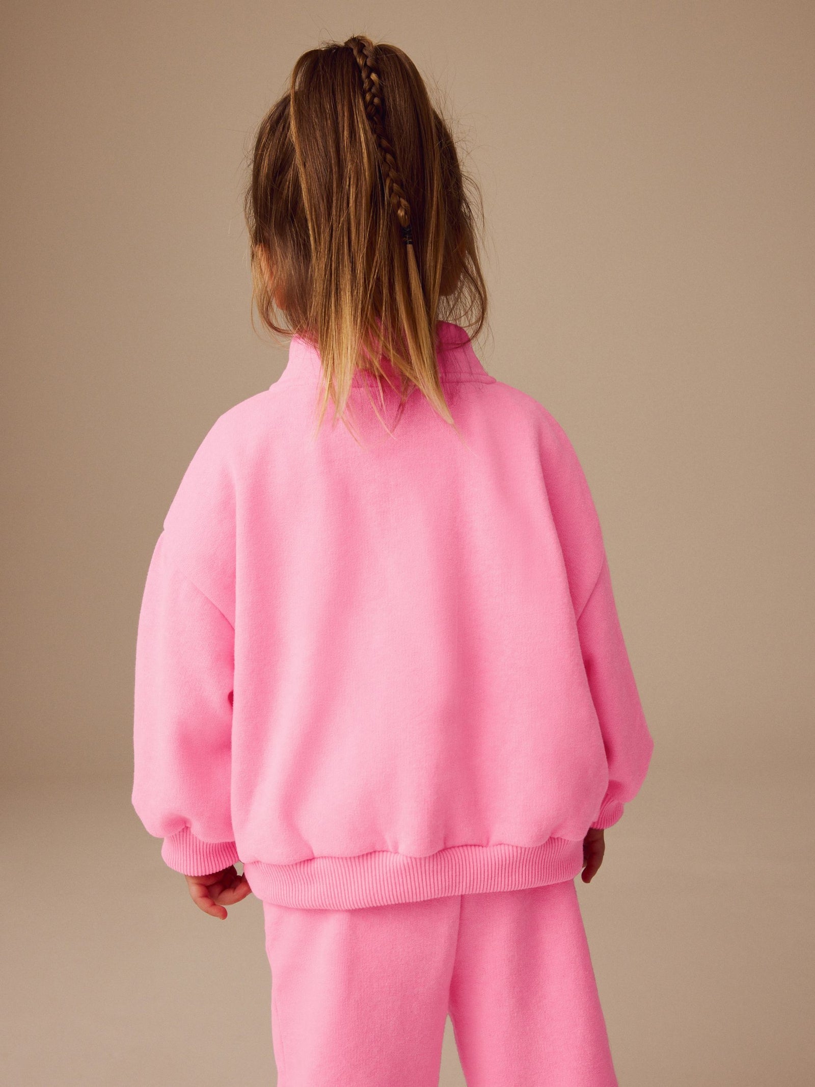 Bright Pink Quarter Zip Sweatshirt (3mths-7yrs)