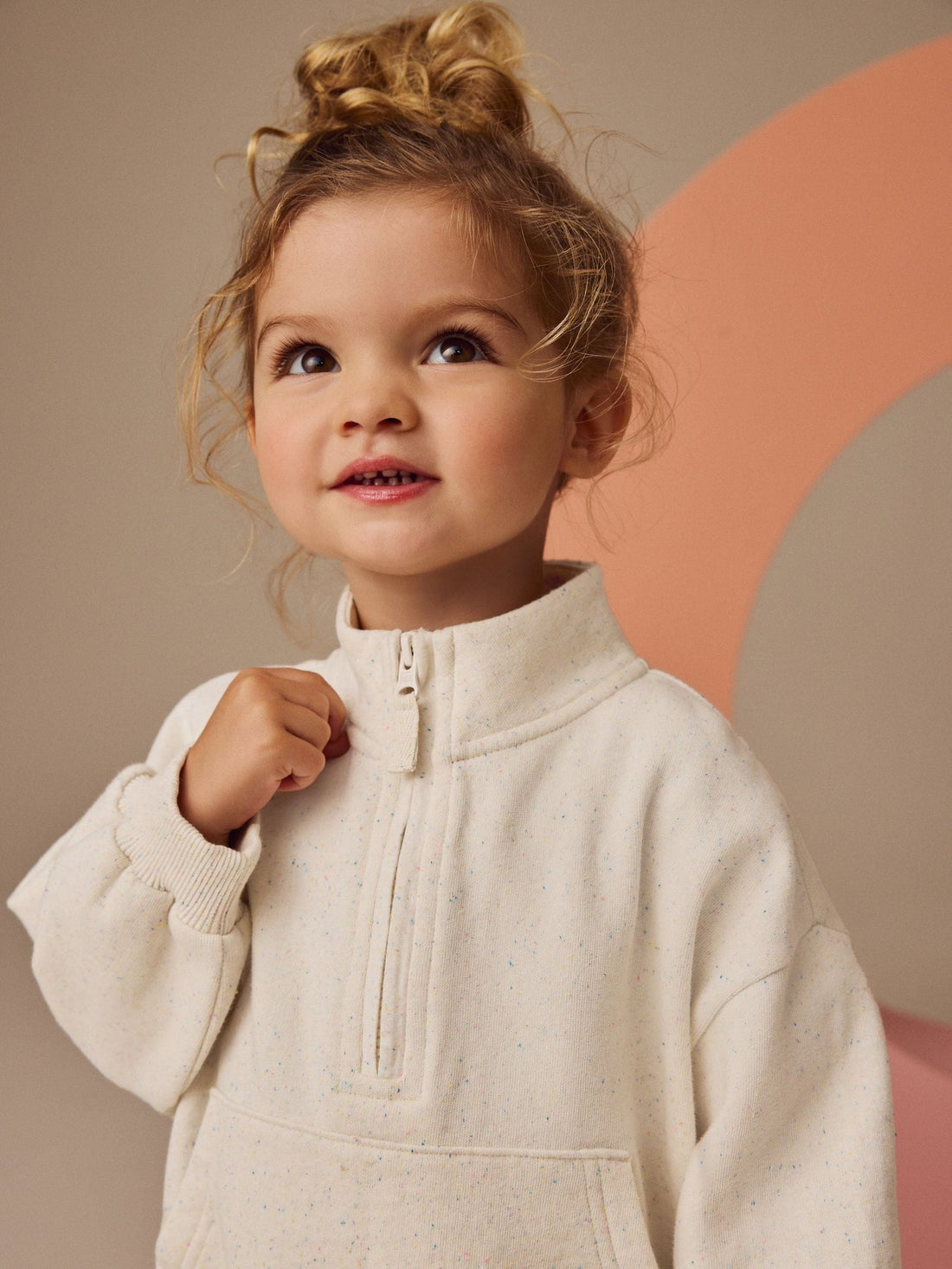 Oatmeal Quarter Zip Sweatshirt (3mths-7yrs)