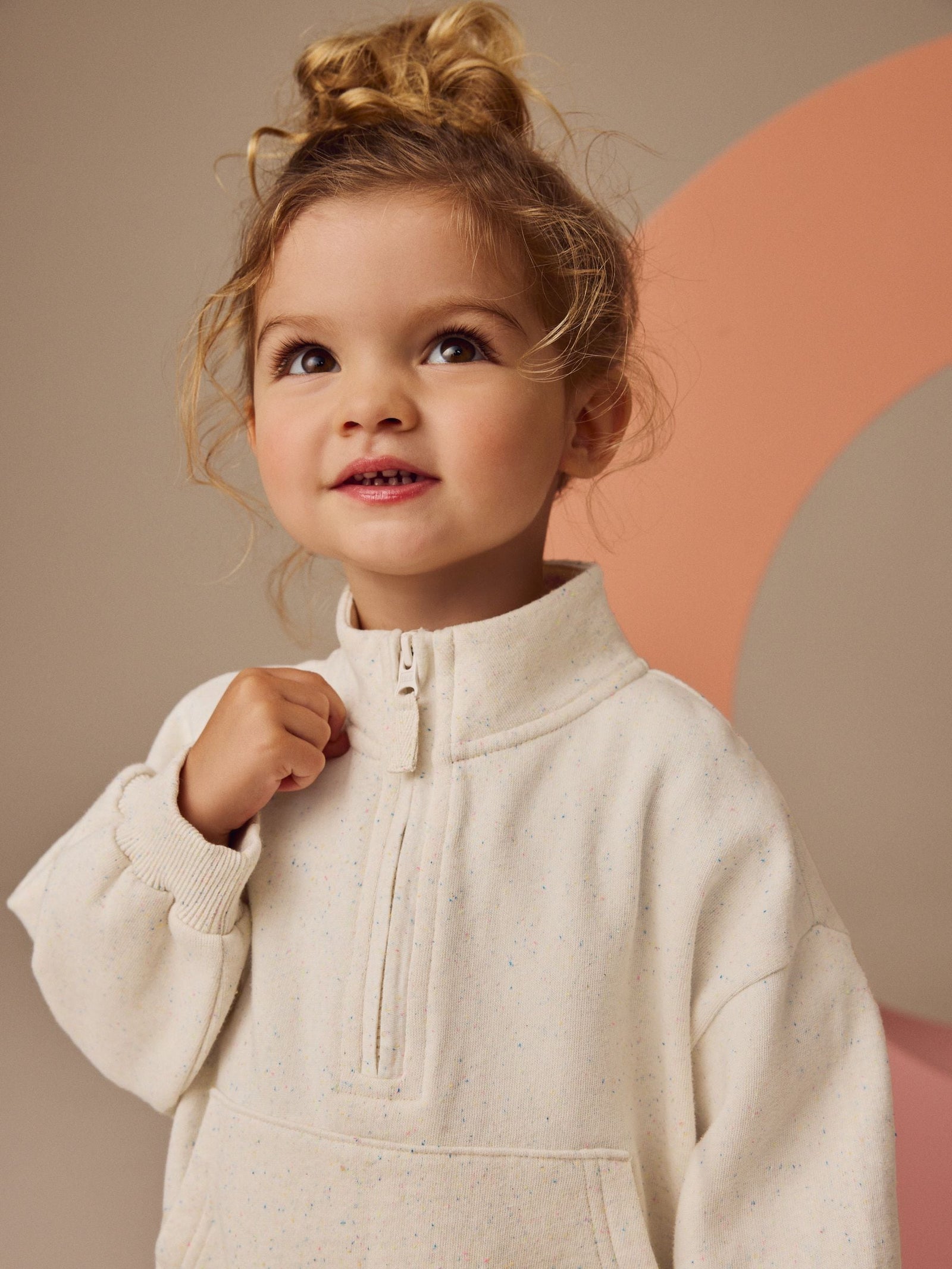 Oatmeal Quarter Zip Sweatshirt (3mths-7yrs)