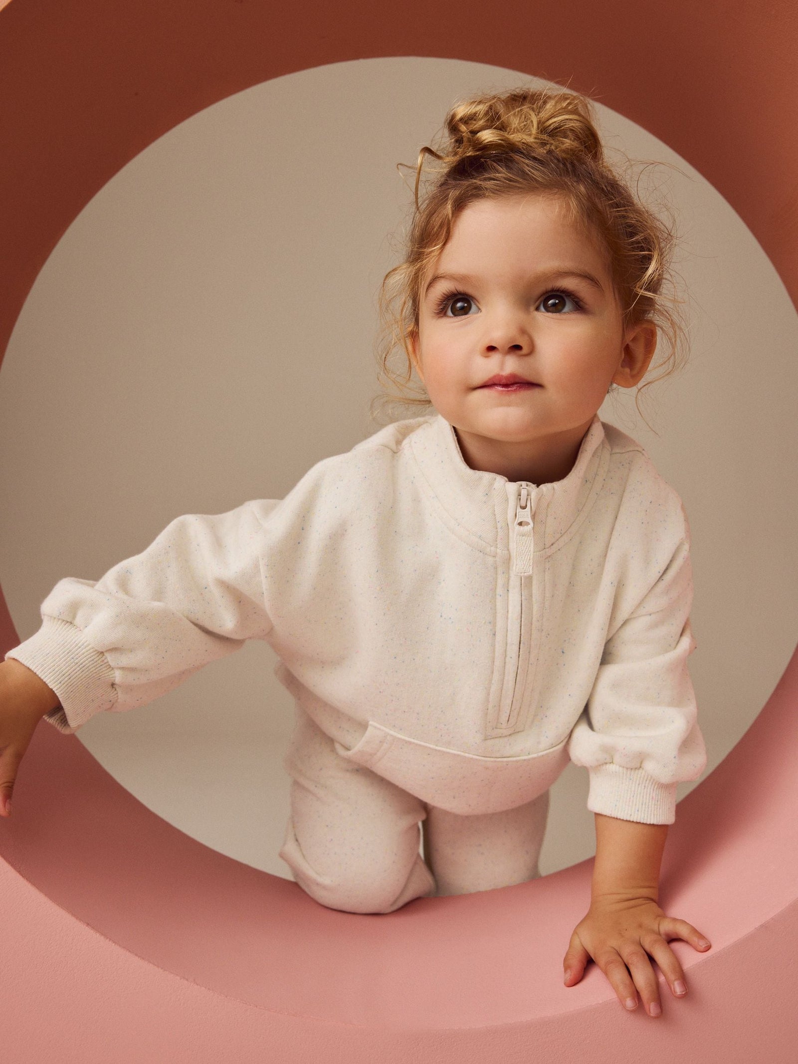 Oatmeal Quarter Zip Sweatshirt (3mths-7yrs)