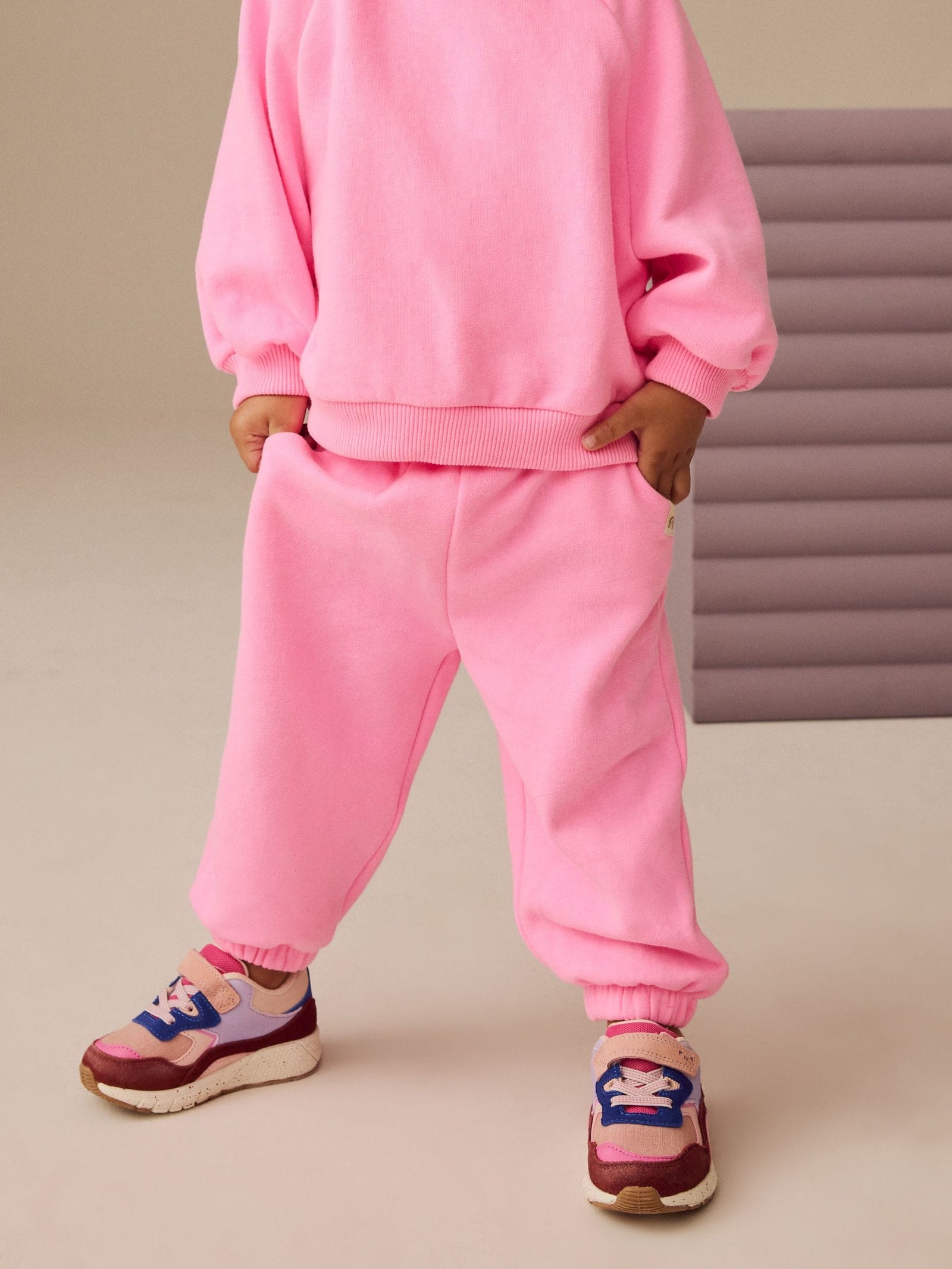 Bright Pink Cuffed Sweat Joggers (3mths-7yrs)