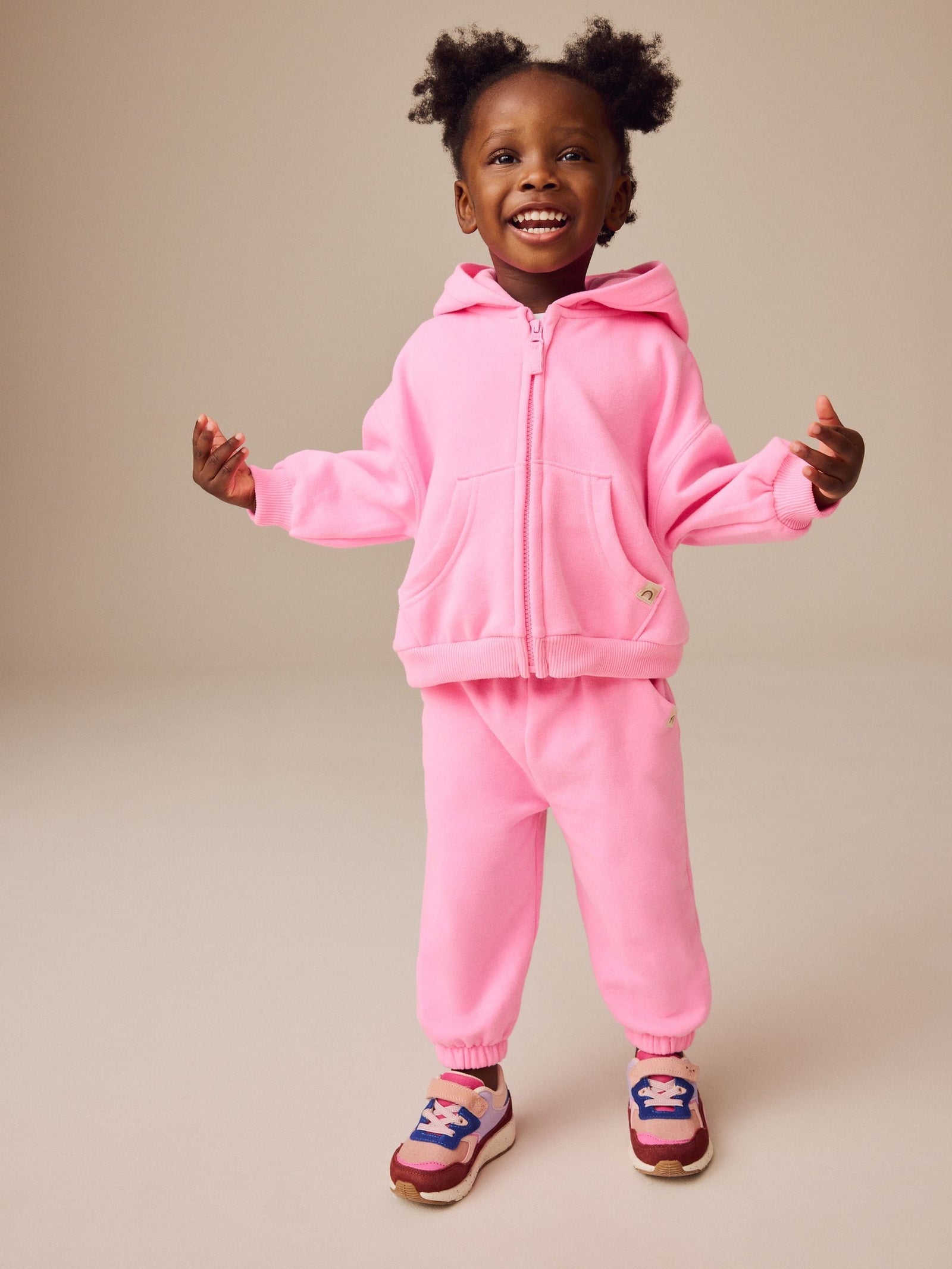 Bright Pink Zip Through Hoodie (3mths-7yrs)