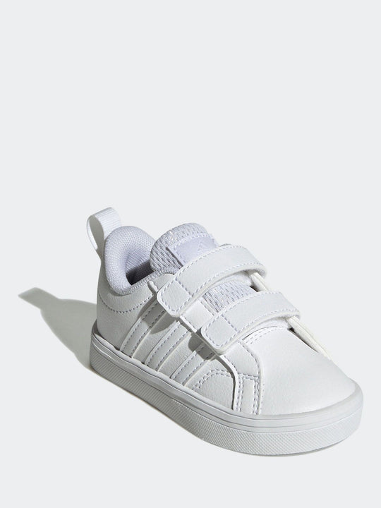 adidas White VS Pace 2.0 Hook and Loop Infant Trainers