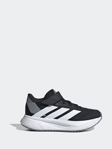 adidas Black/White Duramo SL Hook and Loop Running Kids Trainers