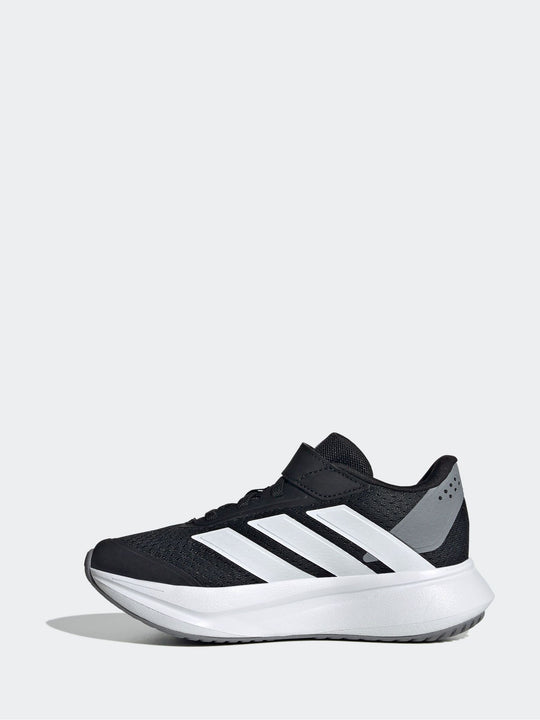adidas Black/White Duramo SL Hook and Loop Running Kids Trainers
